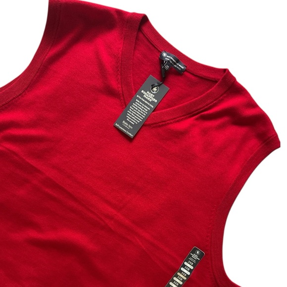 NWT Hart Schaffner Marx 3X Christmas Holiday RED Merino Wool Sweater Vest - Picture 1 of 8